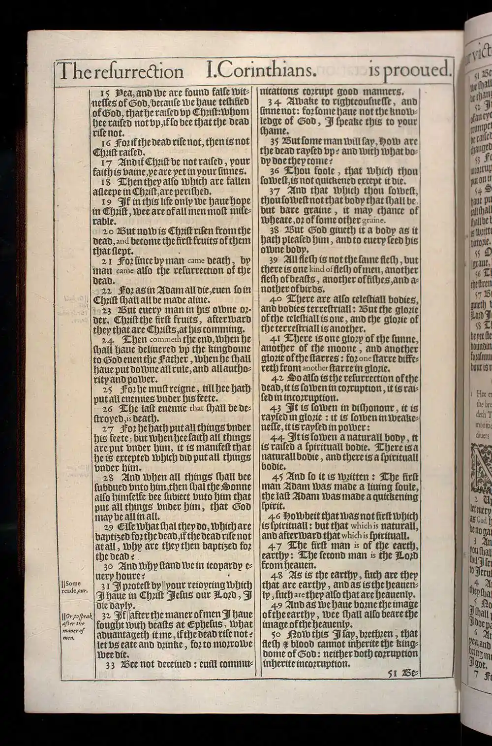 1 Corinthians Chapter 15 Original 1611 KJV Bible Scan