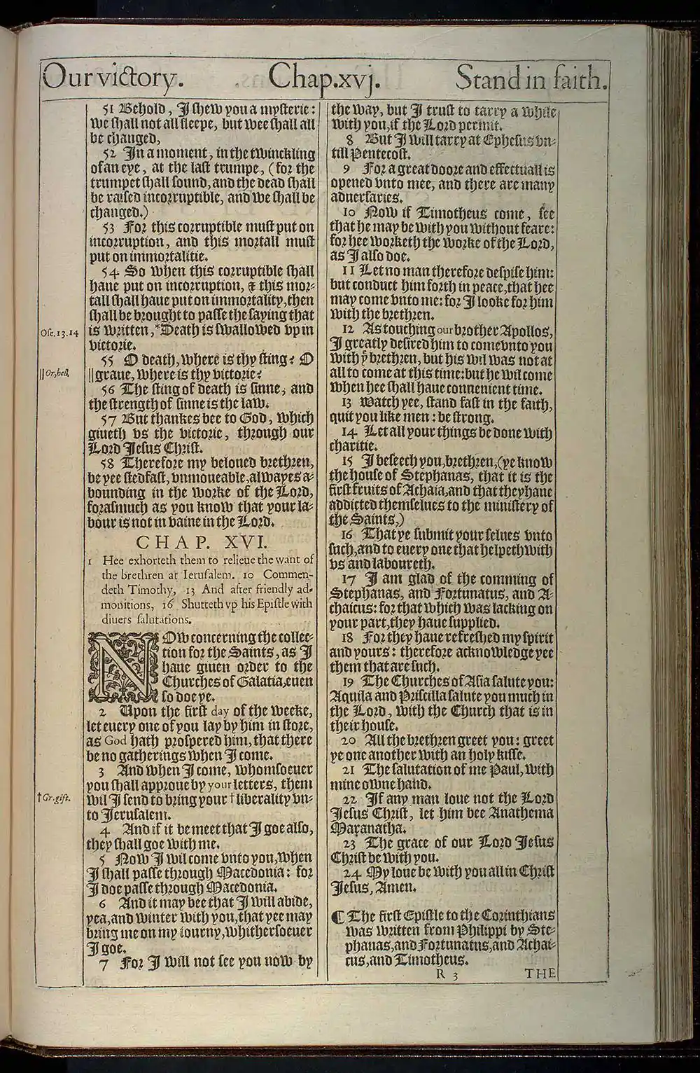 1 Corinthians Chapter 15 Original 1611 KJV Bible Scan