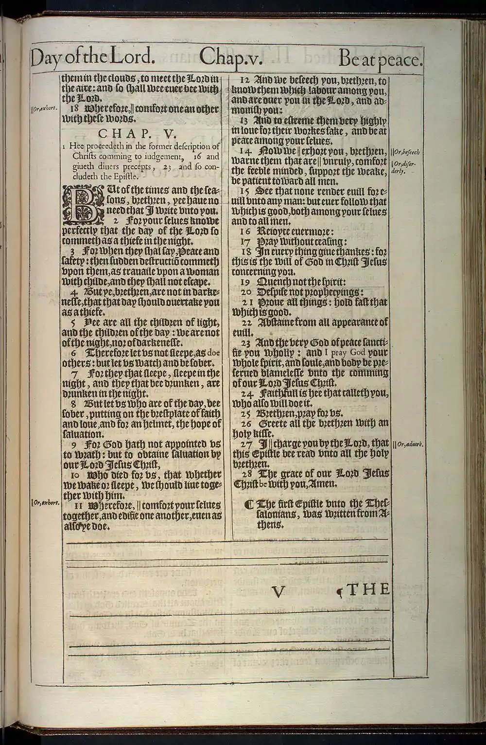 1 Thessalonians Chapter 4 Original 1611 KJV Bible Scan