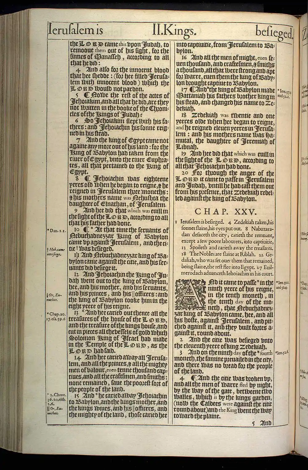 2 Kings Chapter 25 Original 1611 KJV Bible Scan