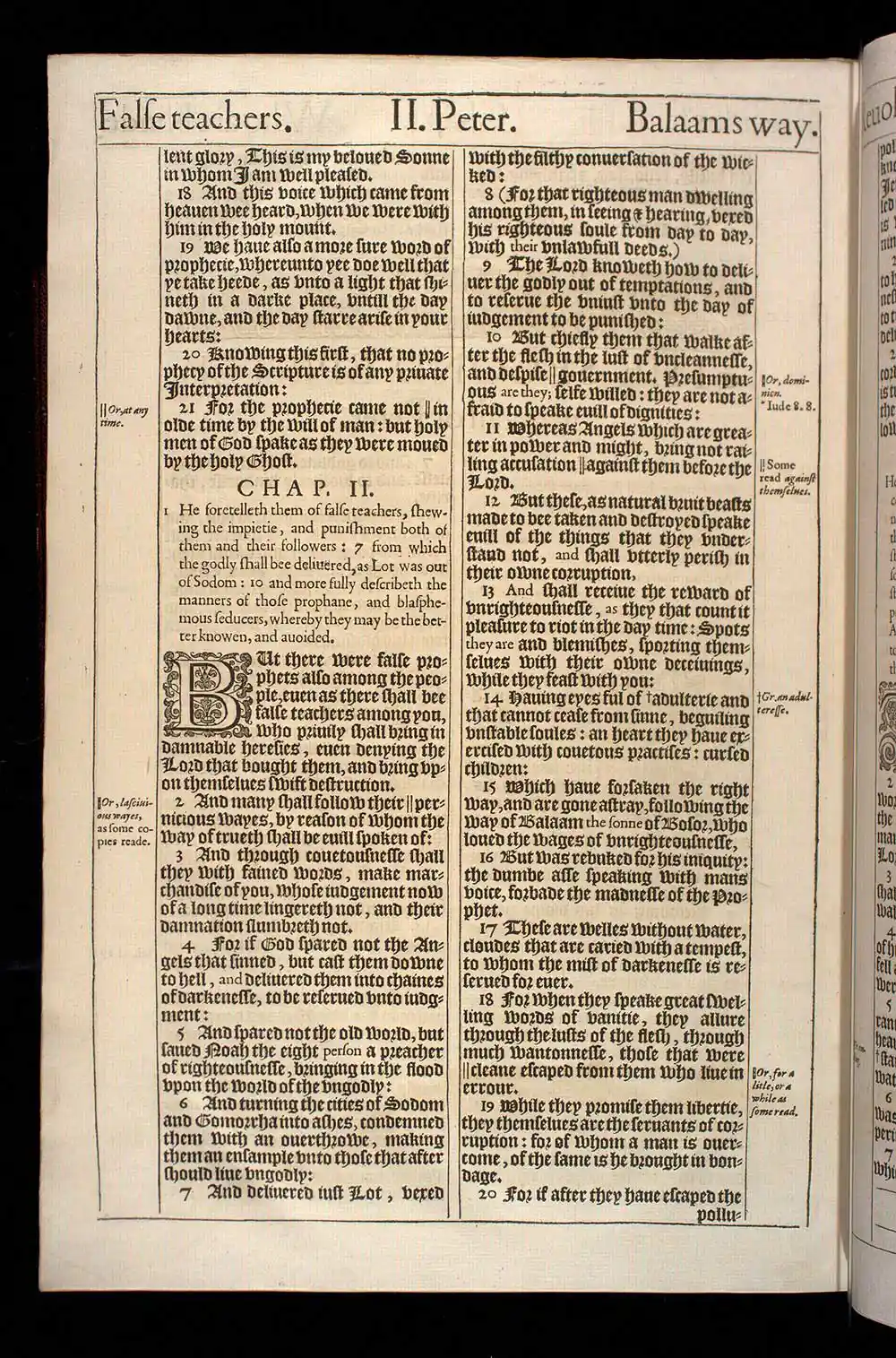 2 Peter Chapter 2 Original 1611 KJV Bible Scan