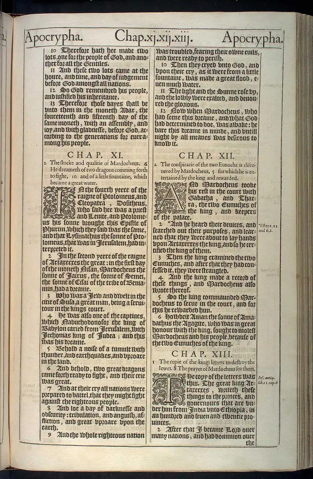 Additions to Esther Chapter 11 Original 1611 KJV Bible Scan