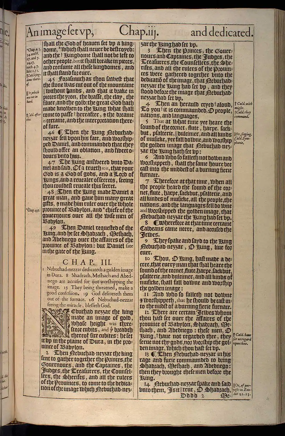 Daniel Chapter 3 Original 1611 KJV Bible Scan