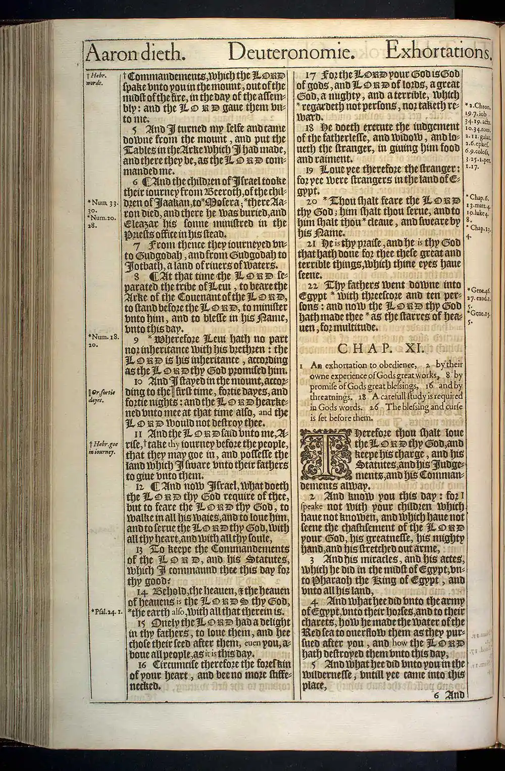 Deuteronomy Chapter 11 Original 1611 KJV Bible Scan