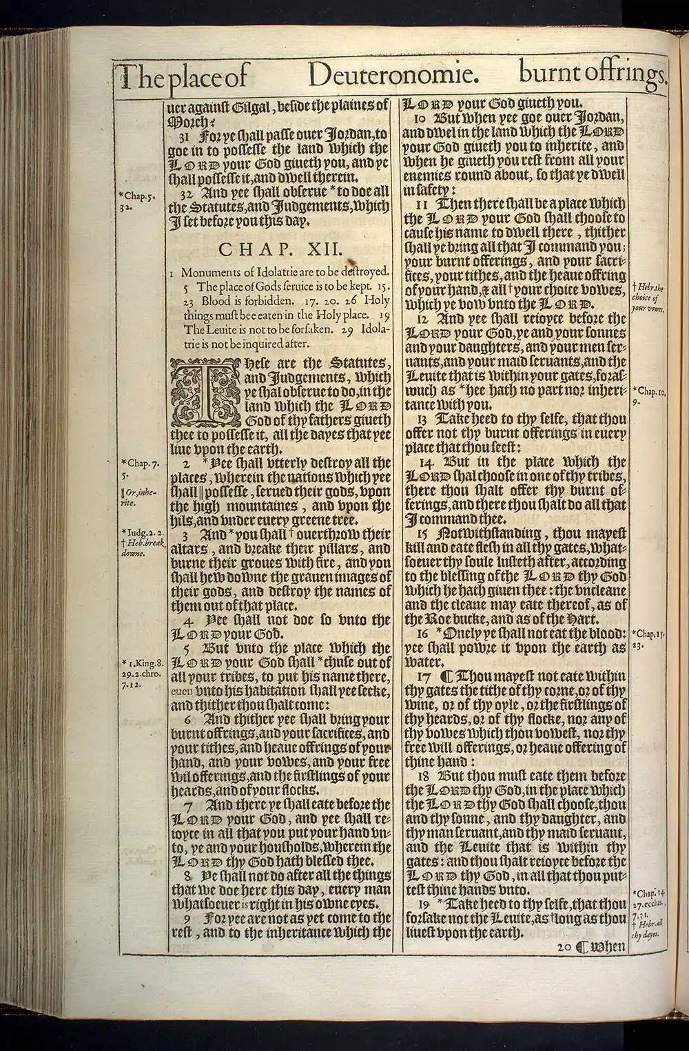 Deuteronomy Chapter 11 Original 1611 KJV Bible Scan