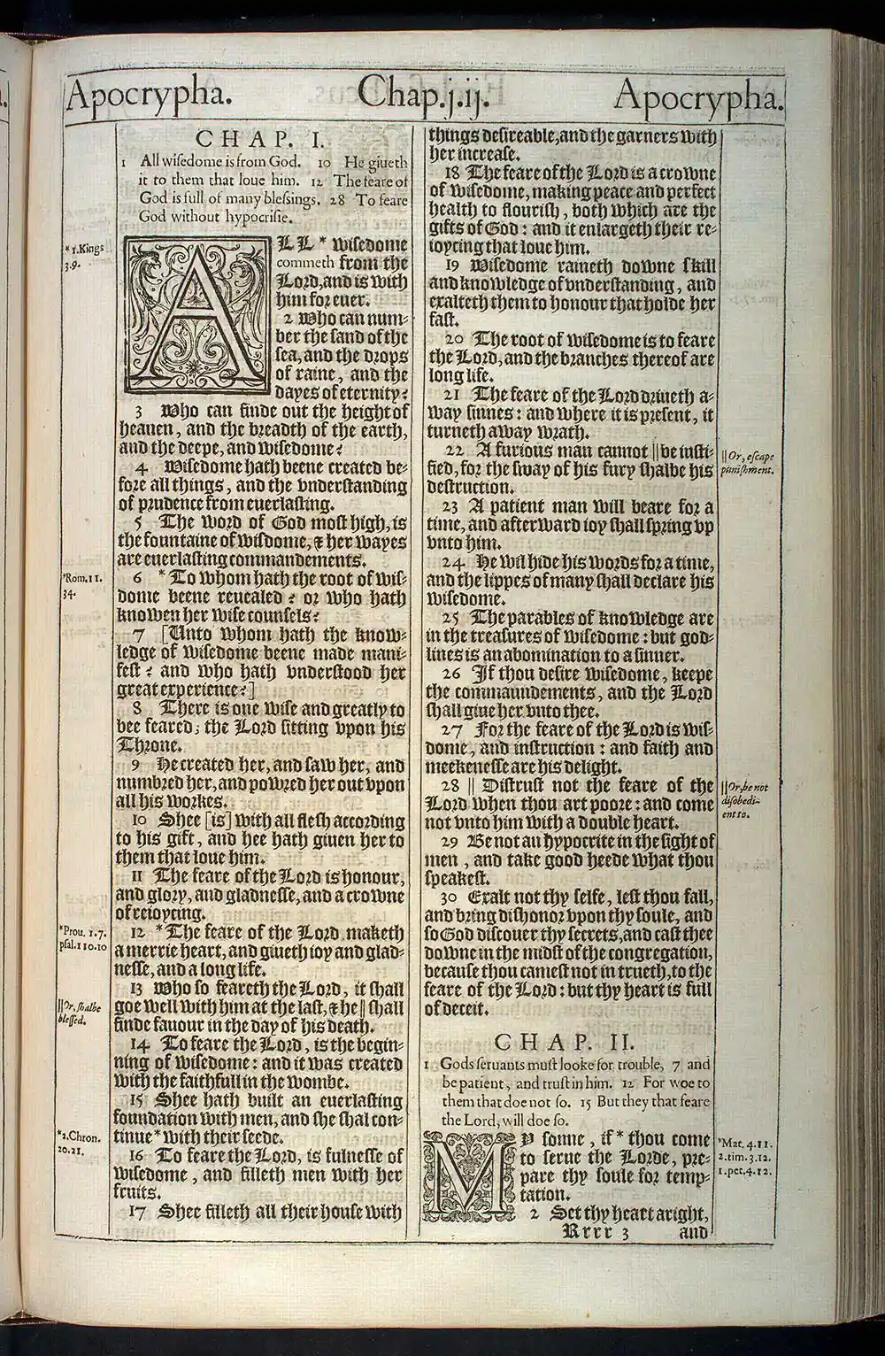 Ecclesiasticus Chapter 2 Original 1611 KJV Bible Scan