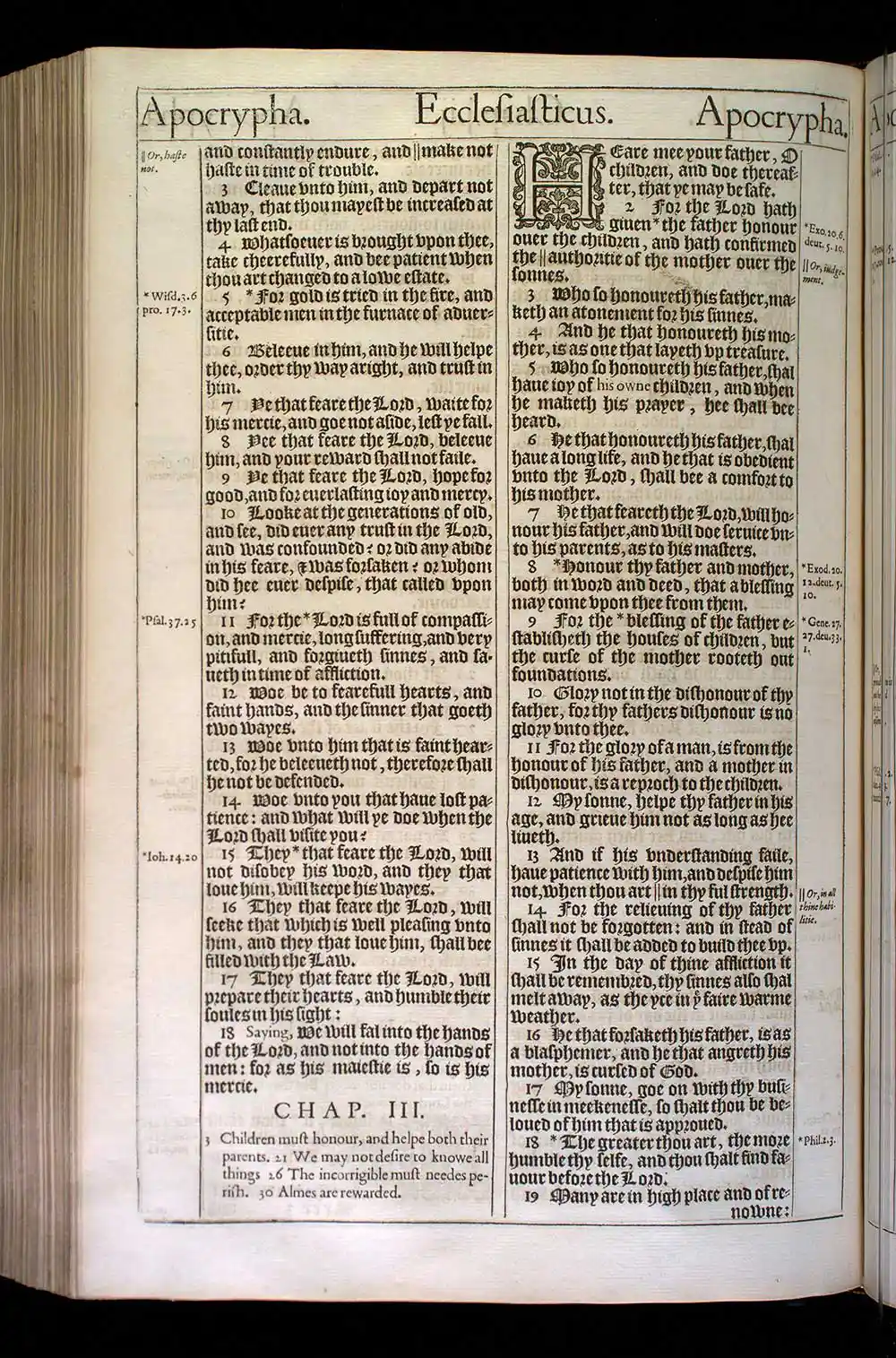 Ecclesiasticus Chapter 2 Original 1611 KJV Bible Scan