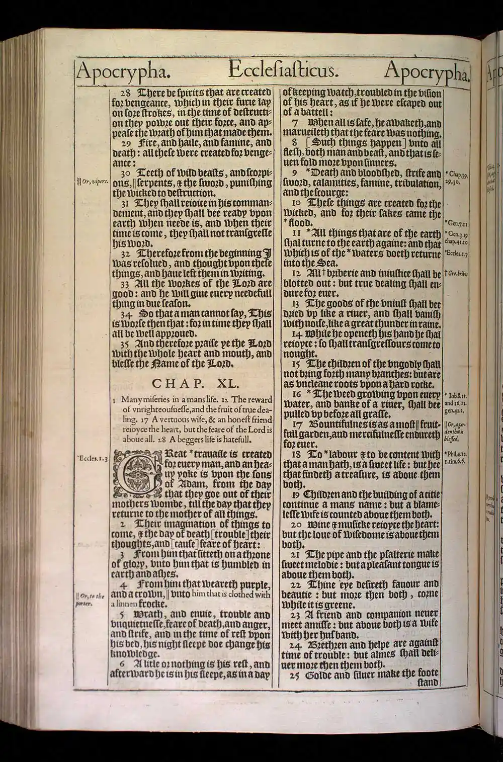 Ecclesiasticus Chapter 39 Original 1611 KJV Bible Scan
