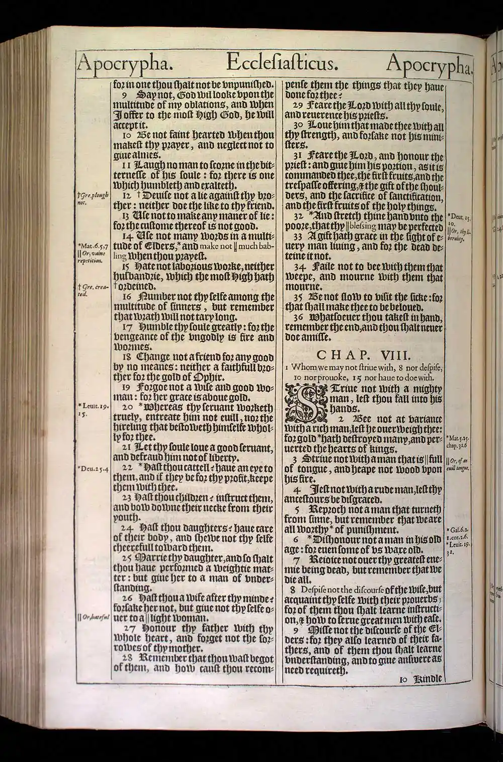 Ecclesiasticus Chapter 7 Original 1611 KJV Bible Scan