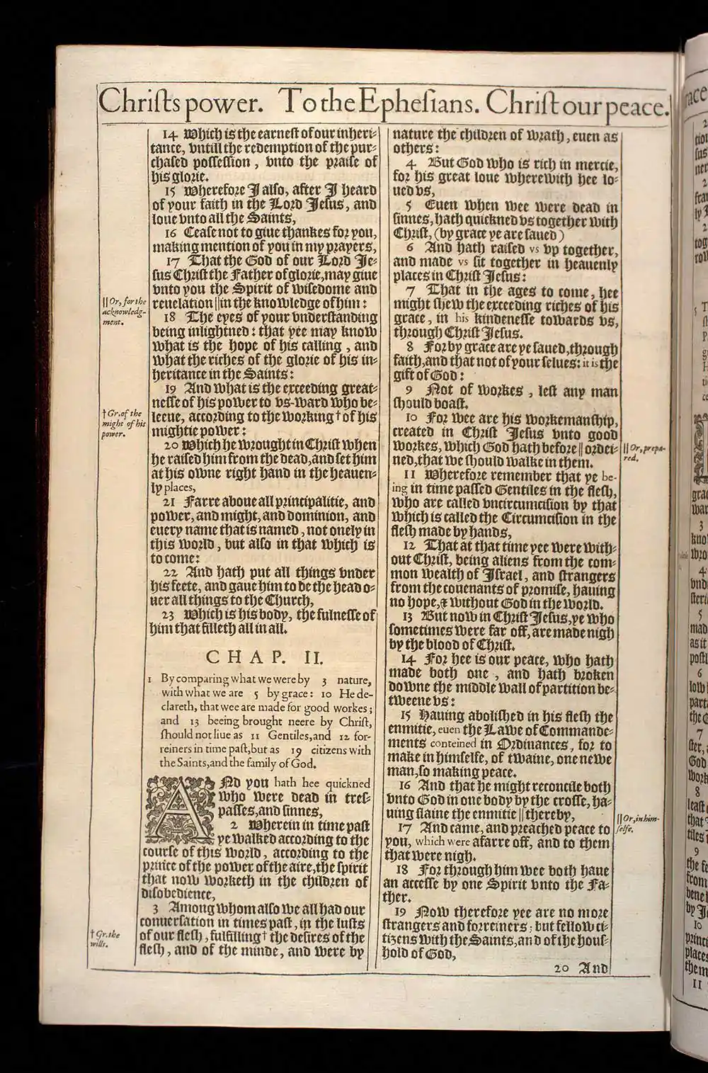 Ephesians Chapter 1 Original 1611 KJV Bible Scan