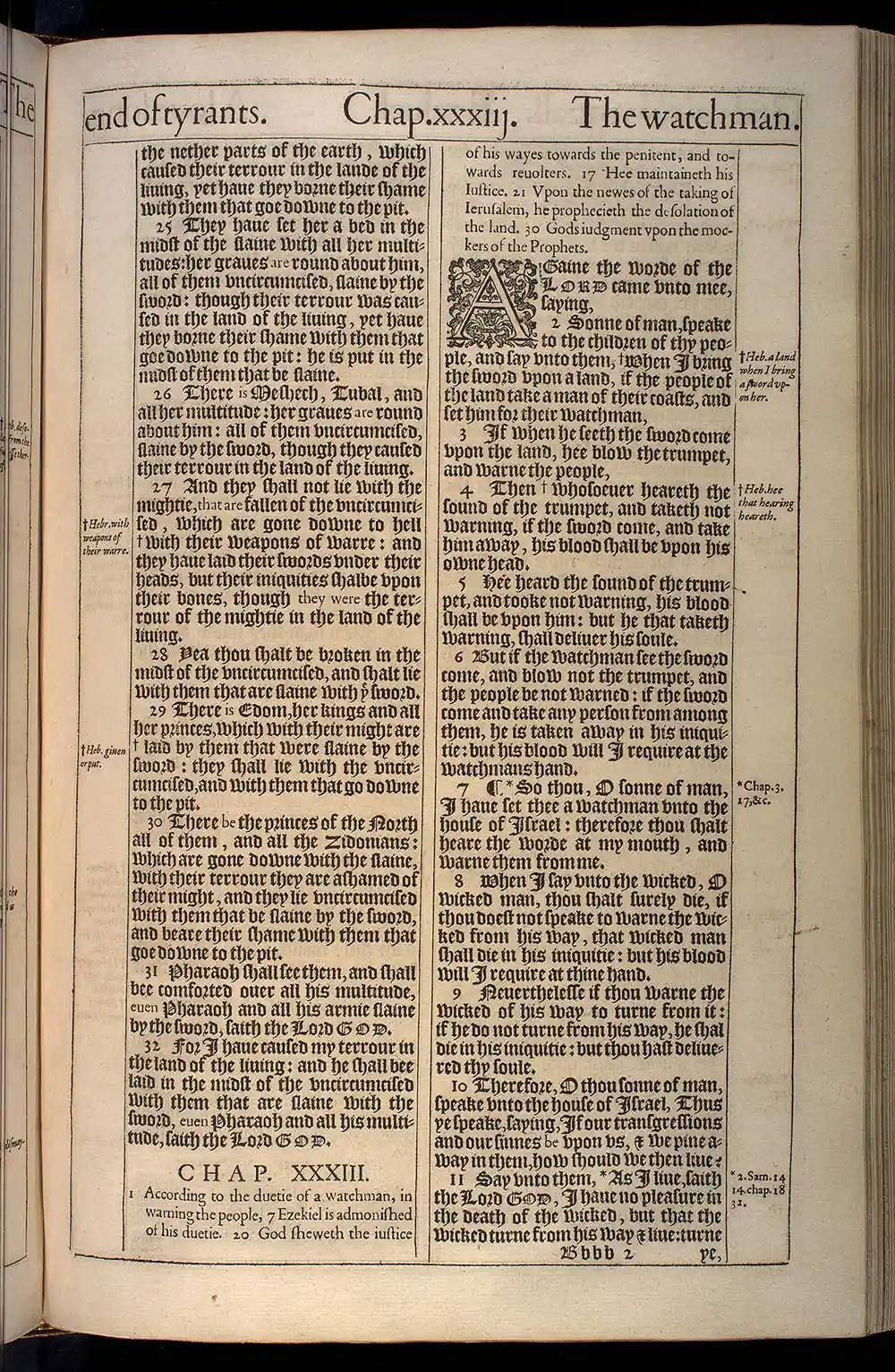 Ezekiel Chapter 33 Original 1611 KJV Bible Scan