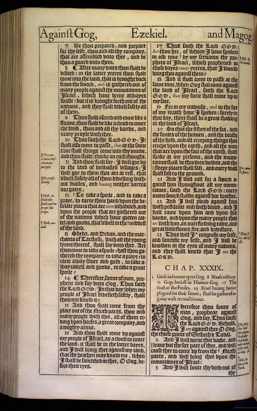 Ezekiel Chapter 39 Original 1611 KJV Bible Scan