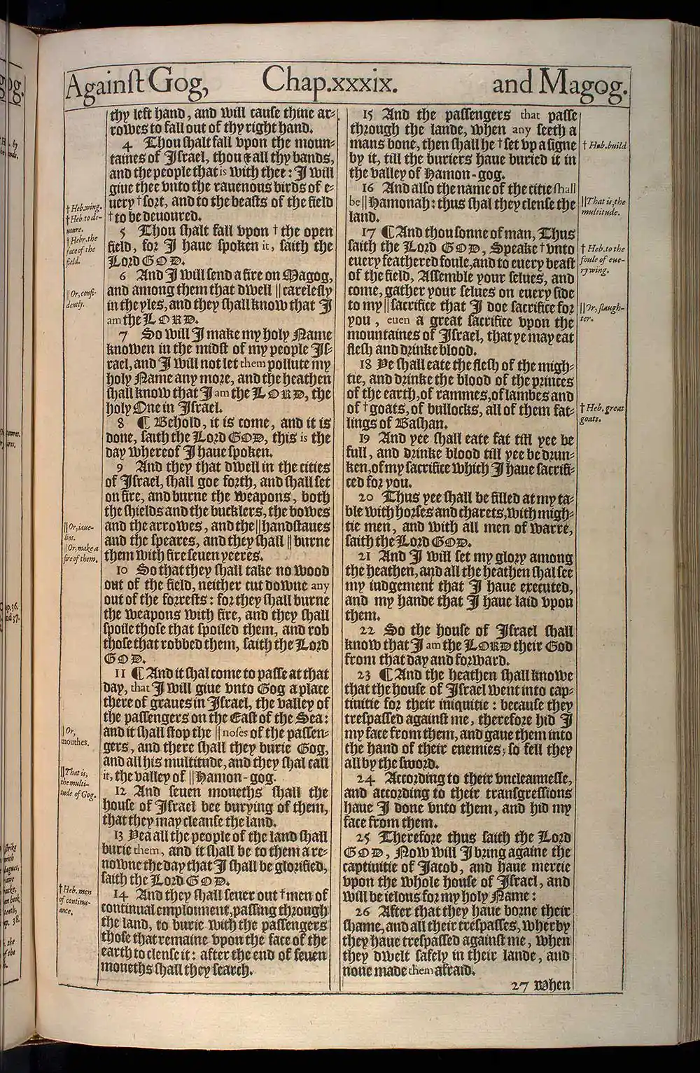 Ezekiel Chapter 39 Original 1611 KJV Bible Scan