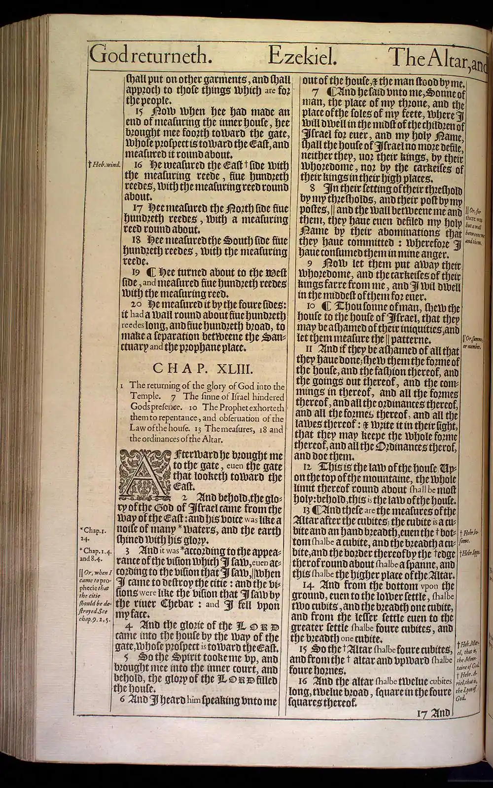 Ezekiel Chapter 42 Original 1611 KJV Bible Scan