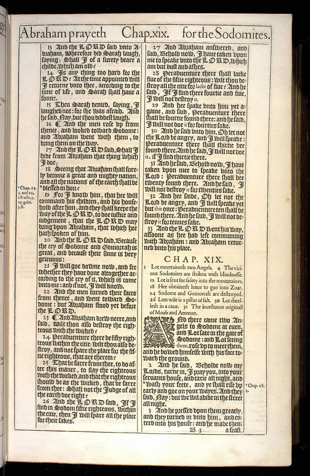 Genesis Chapter 19 Original 1611 KJV Bible Scan