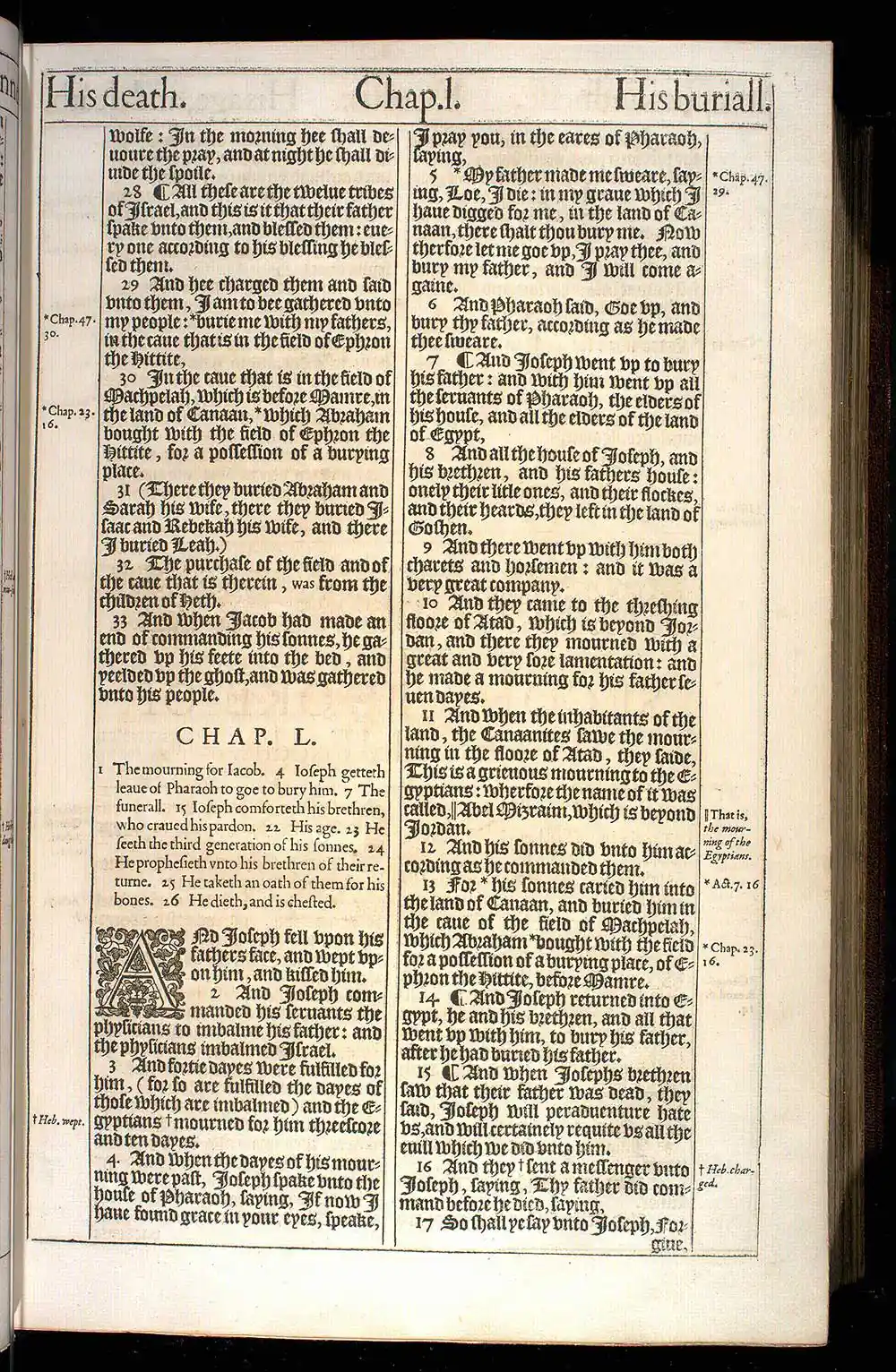 Genesis Chapter 49 Original 1611 KJV Bible Scan