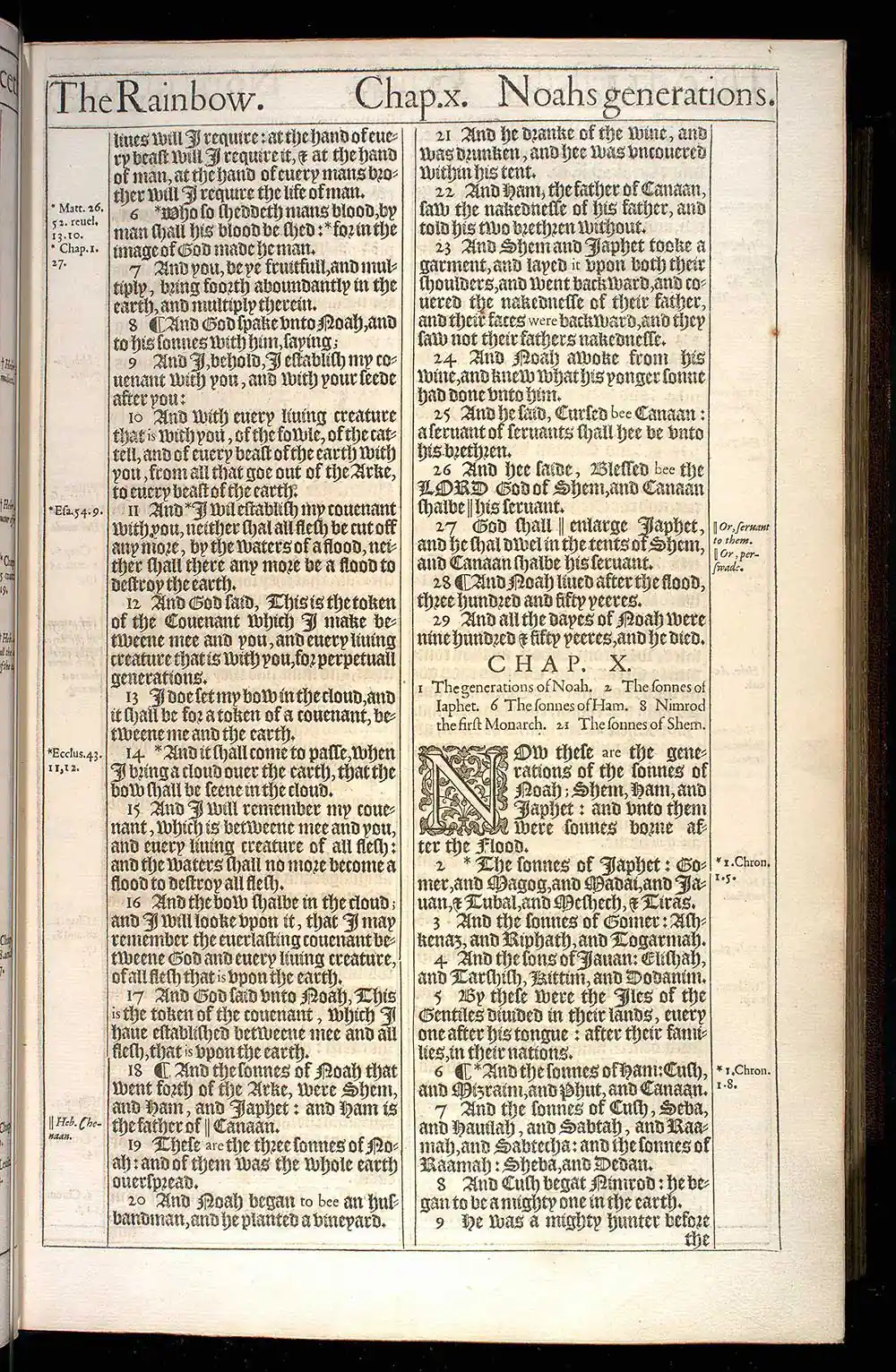 Genesis Chapter 9 Original 1611 KJV Bible Scan