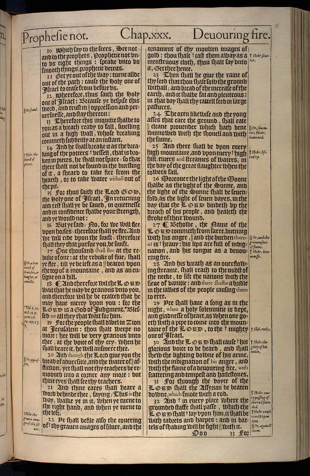 Isaiah Chapter 30 Original 1611 KJV Bible Scan