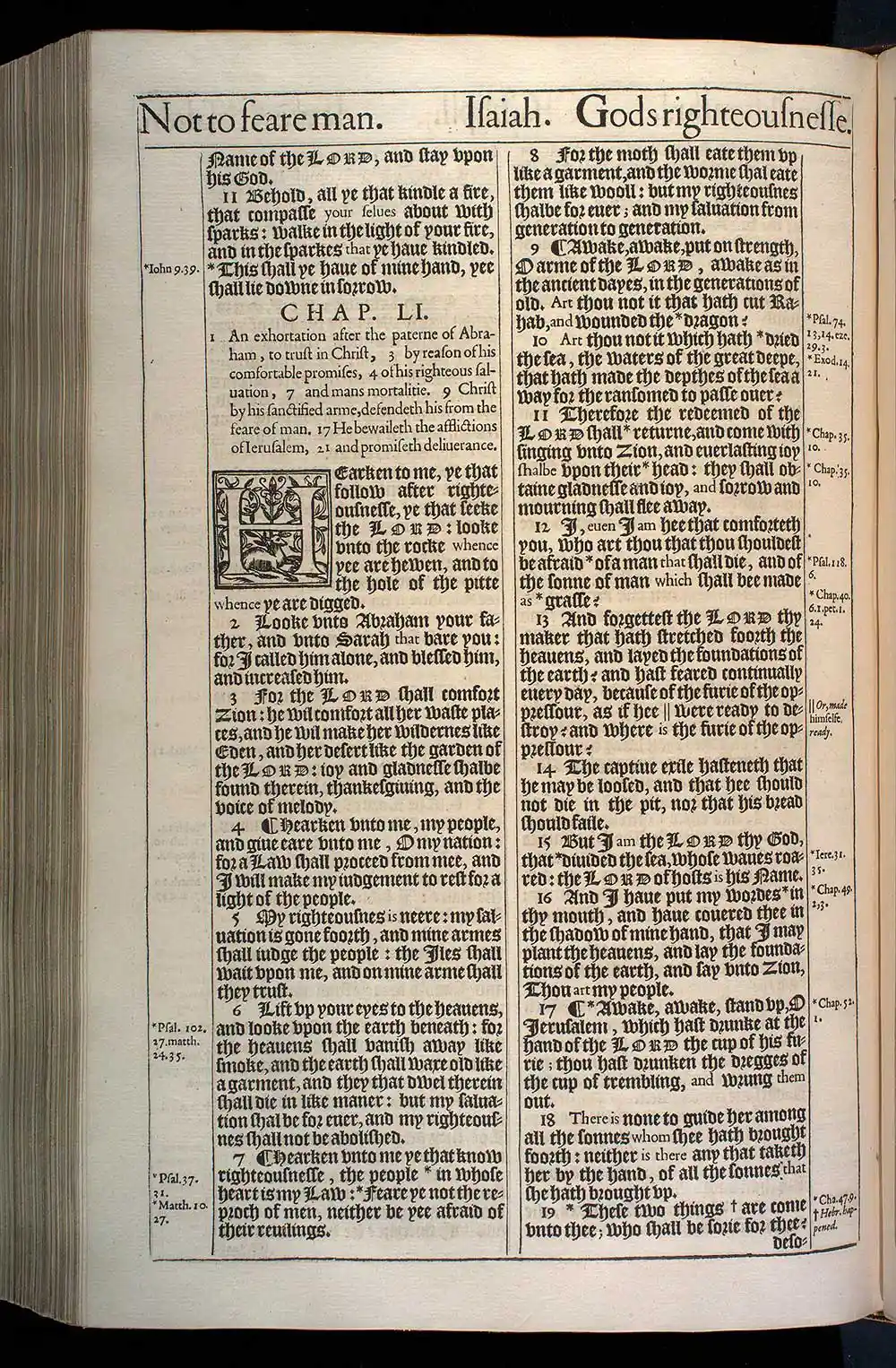 Isaiah Chapter 51 Original 1611 KJV Bible Scan