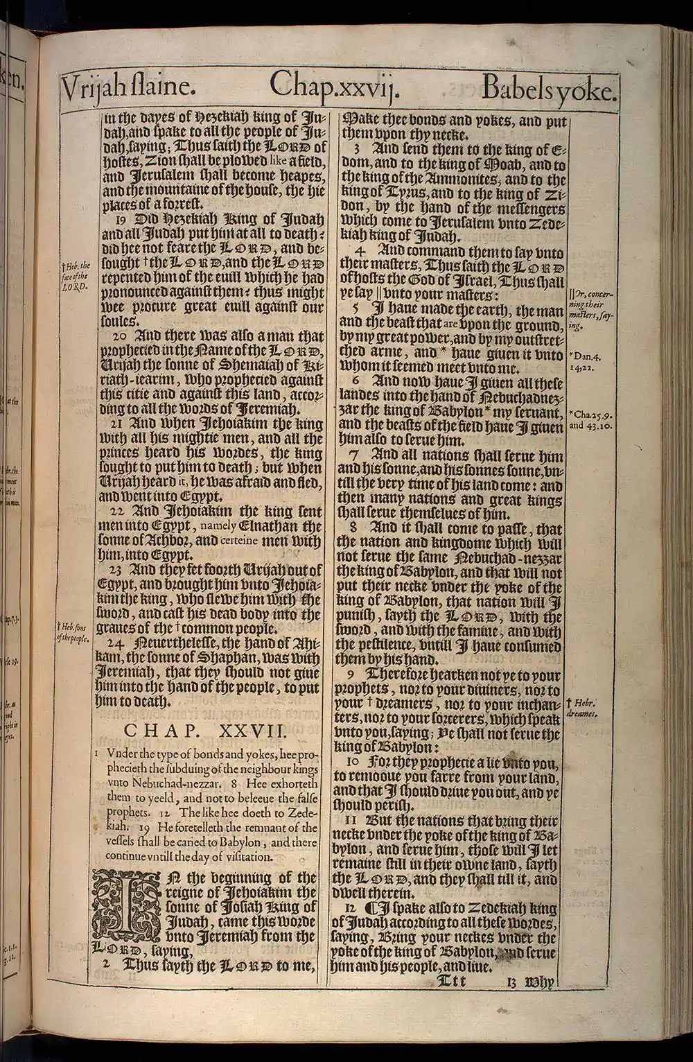 Jeremiah Chapter 26 Original 1611 KJV Bible Scan