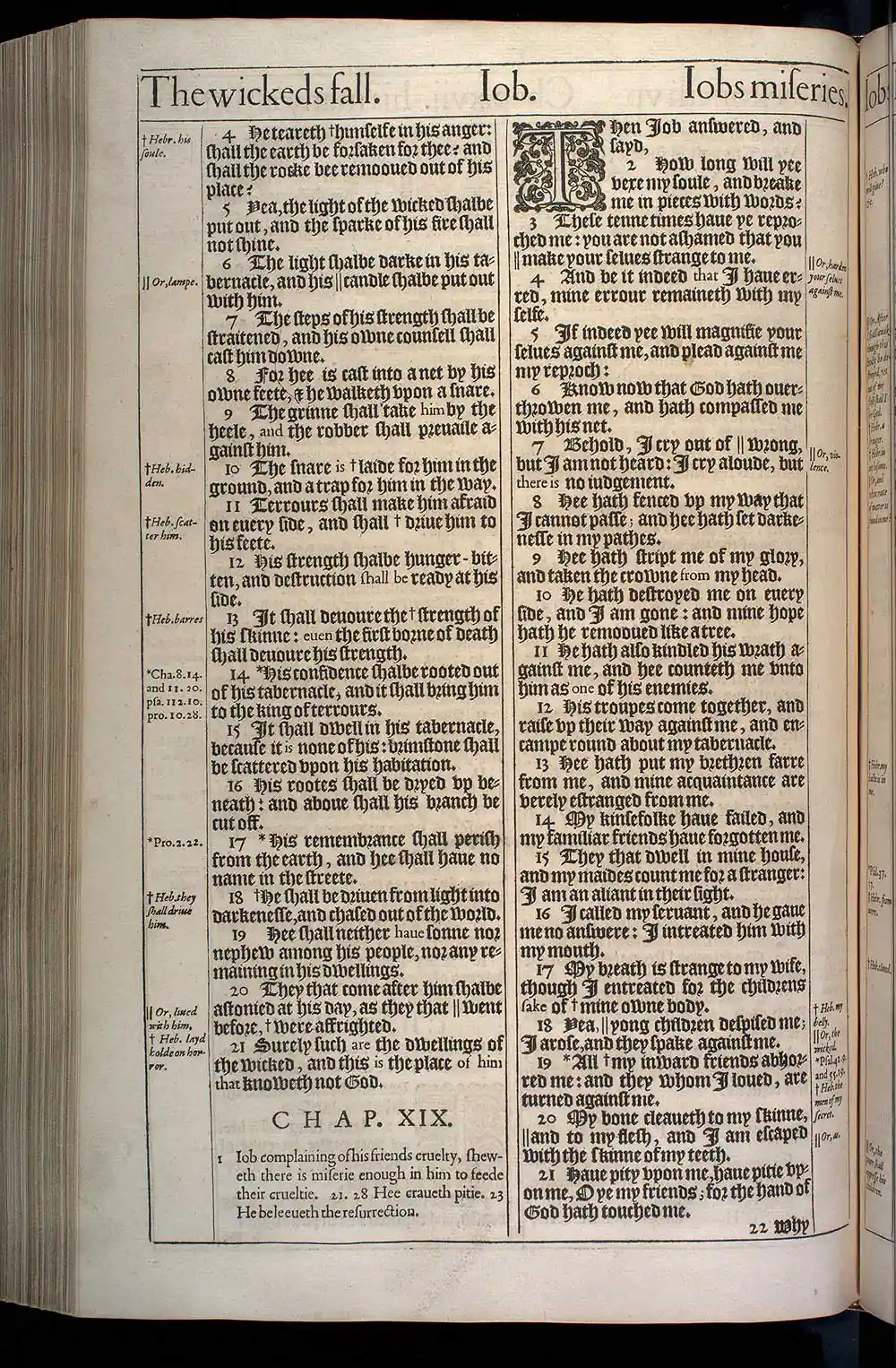 Job Chapter 18 Original 1611 KJV Bible Scan