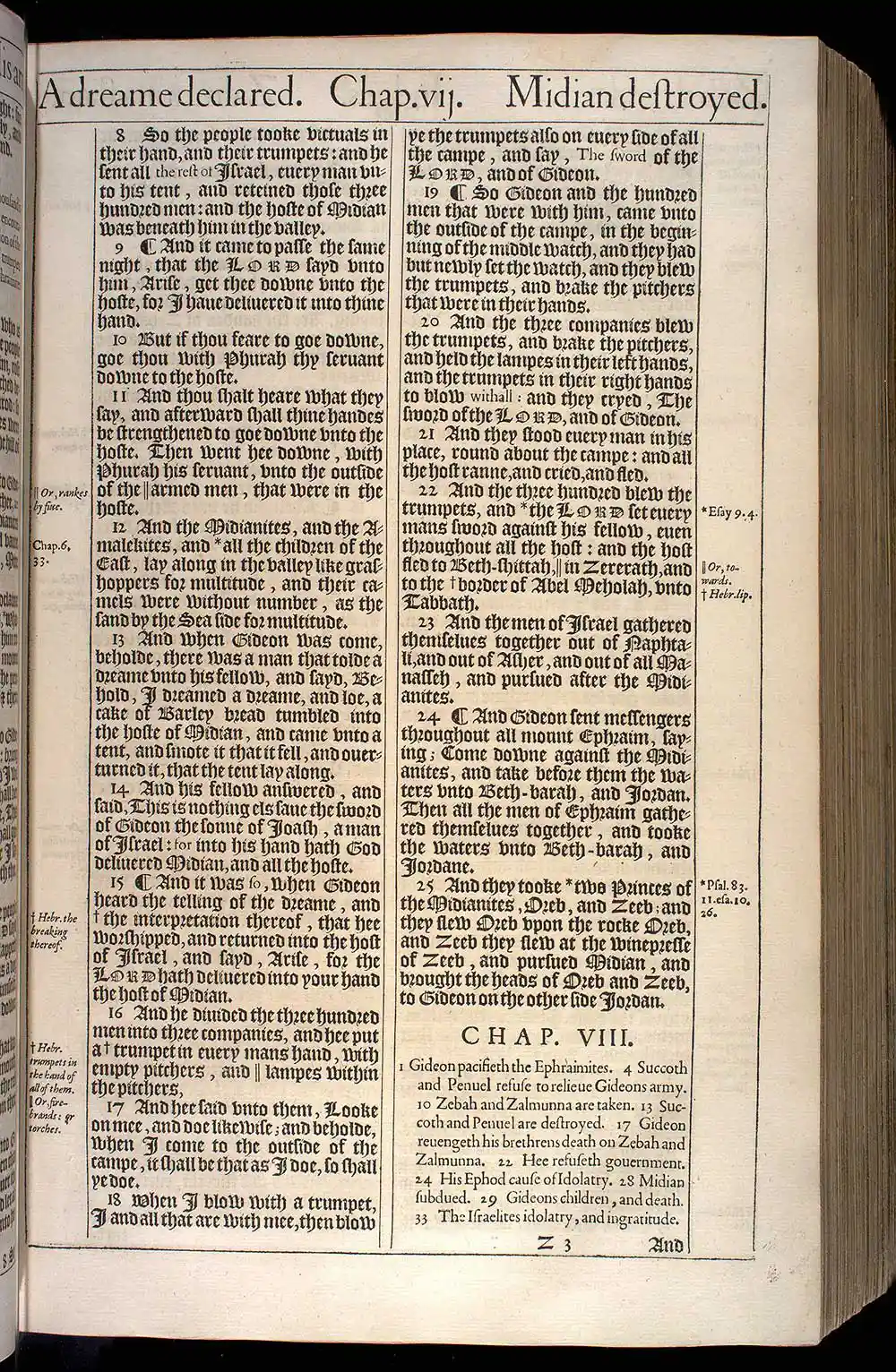 Judges Chapter 7 Original 1611 KJV Bible Scan