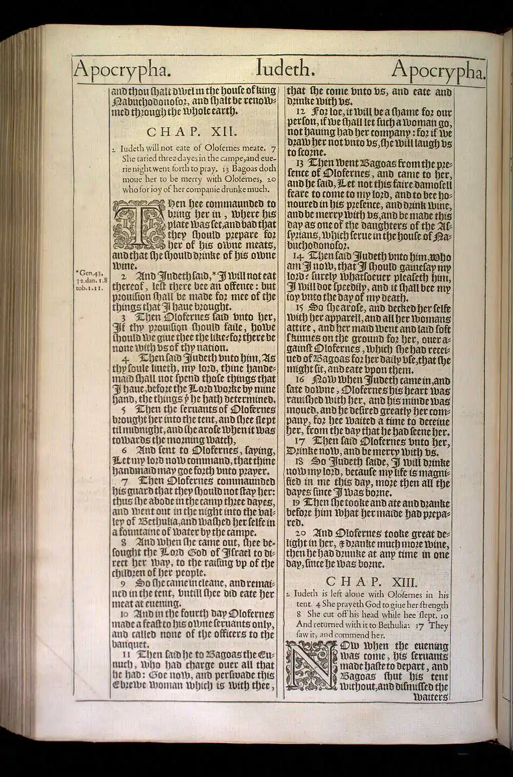 Judith Chapter 11 Original 1611 KJV Bible Scan