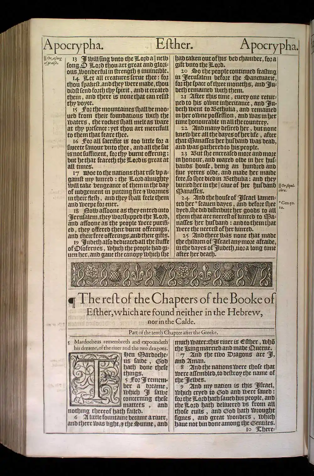 Judith Chapter 16 Original 1611 KJV Bible Scan