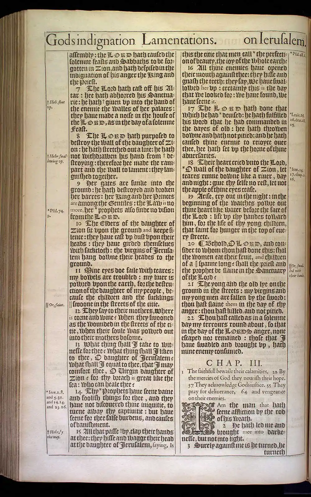 Lamentations Chapter 2 Original 1611 KJV Bible Scan