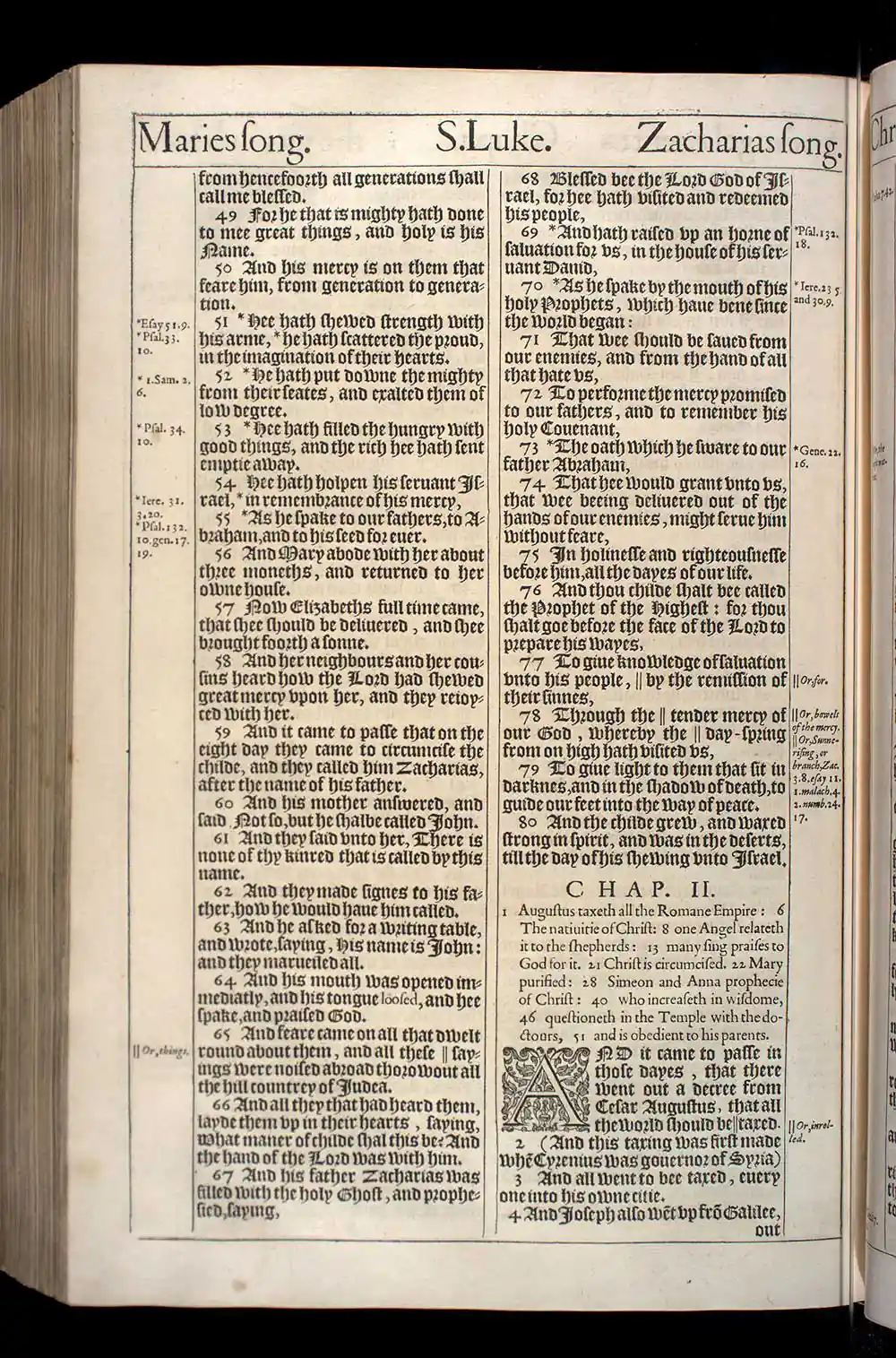 Luke Chapter 1 Original 1611 KJV Bible Scan