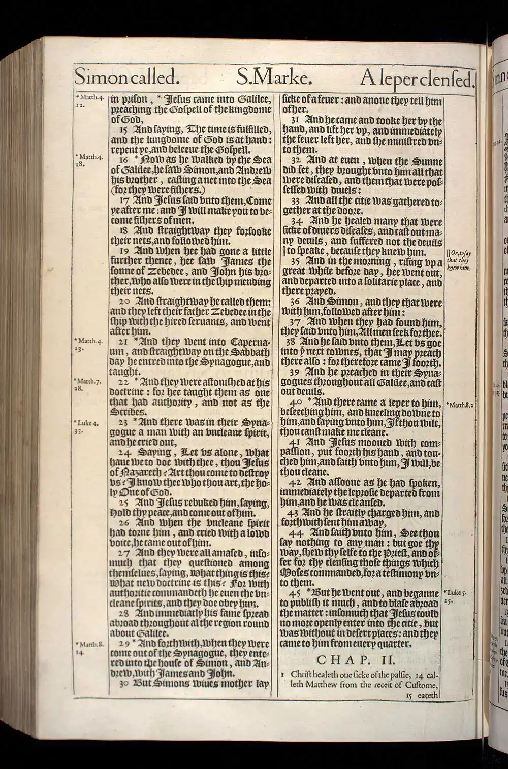 Mark Chapter 1 Original 1611 KJV Bible Scan