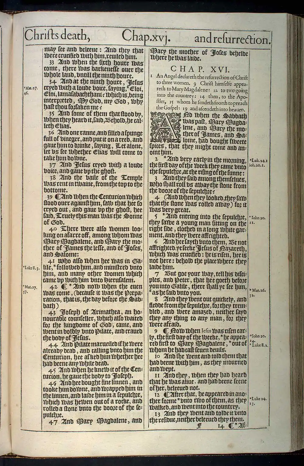 Mark Chapter 16 Original 1611 KJV Bible Scan