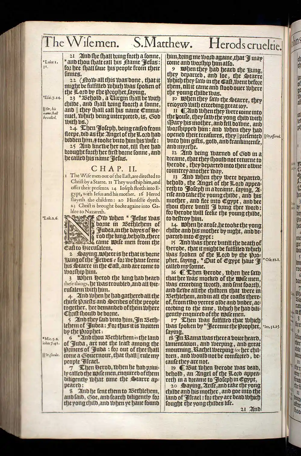 Matthew Chapter 1 Original 1611 KJV Bible Scan