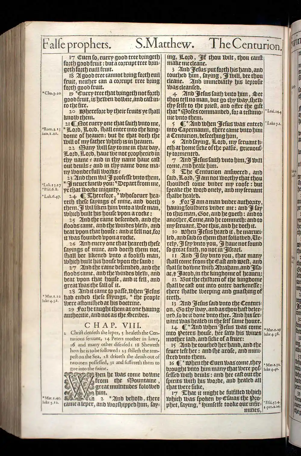 Matthew Chapter 7 Original 1611 KJV Bible Scan