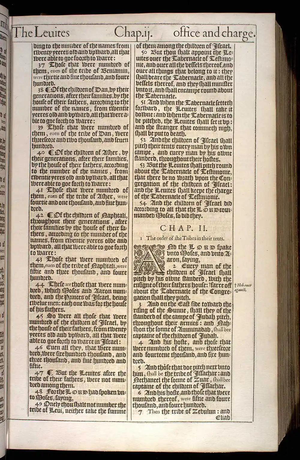 Numbers Chapter 1 Original 1611 KJV Bible Scan