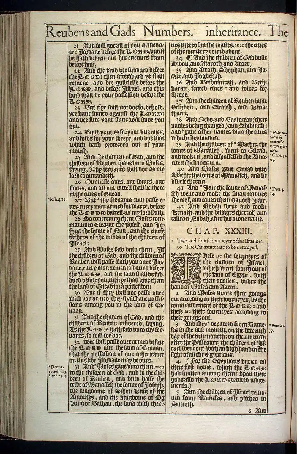 Numbers Chapter 33 Original 1611 KJV Bible Scan