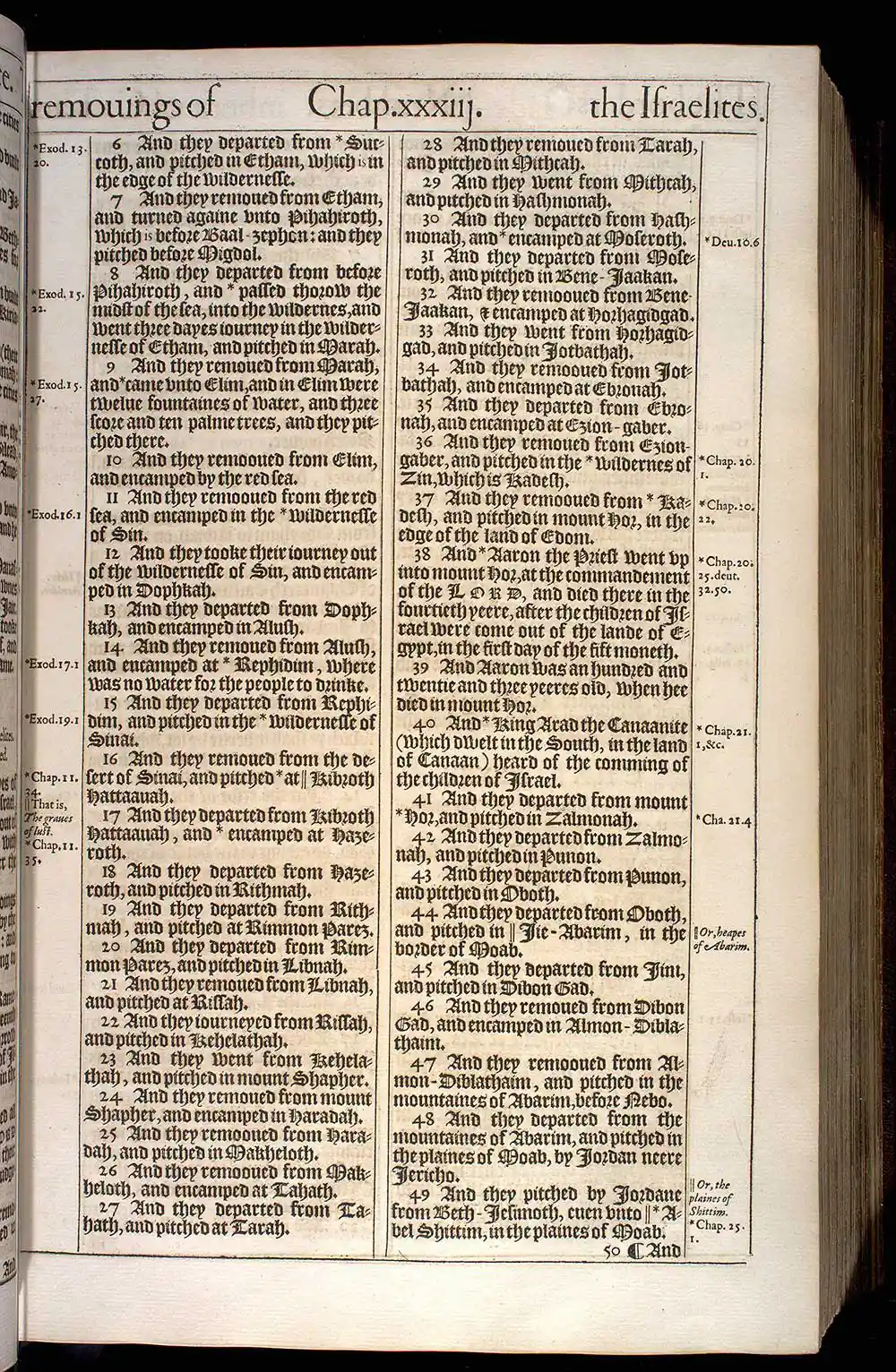Numbers Chapter 33 Original 1611 KJV Bible Scan