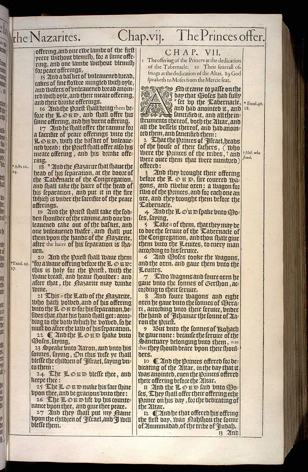 Numbers Chapter 6 Original 1611 KJV Bible Scan