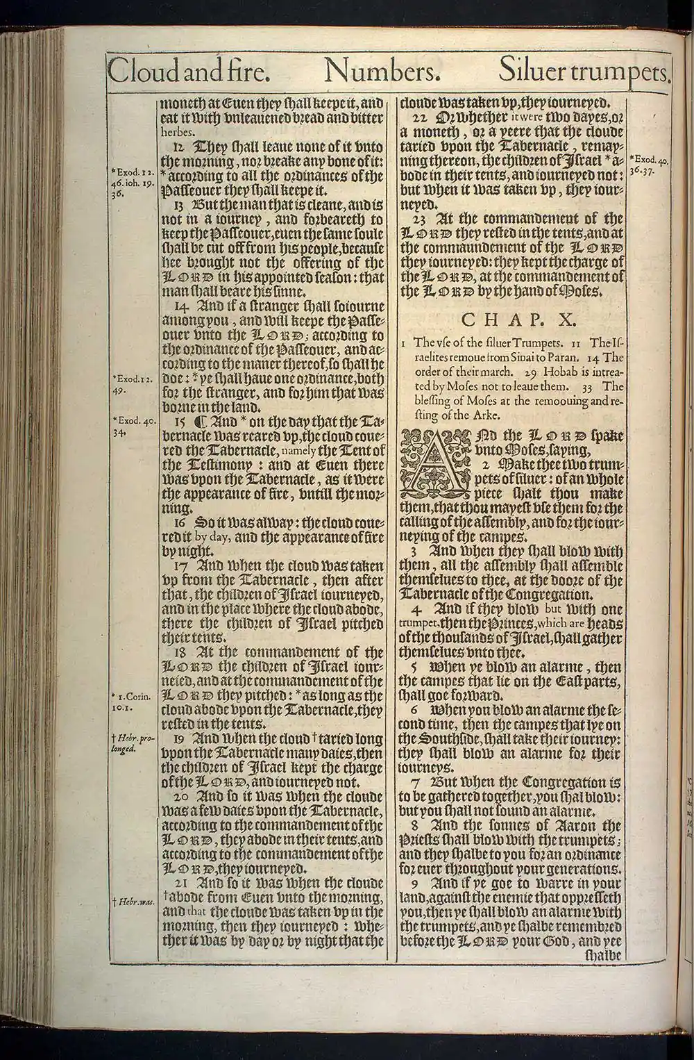 Numbers Chapter 10 Original 1611 KJV Bible Scan
