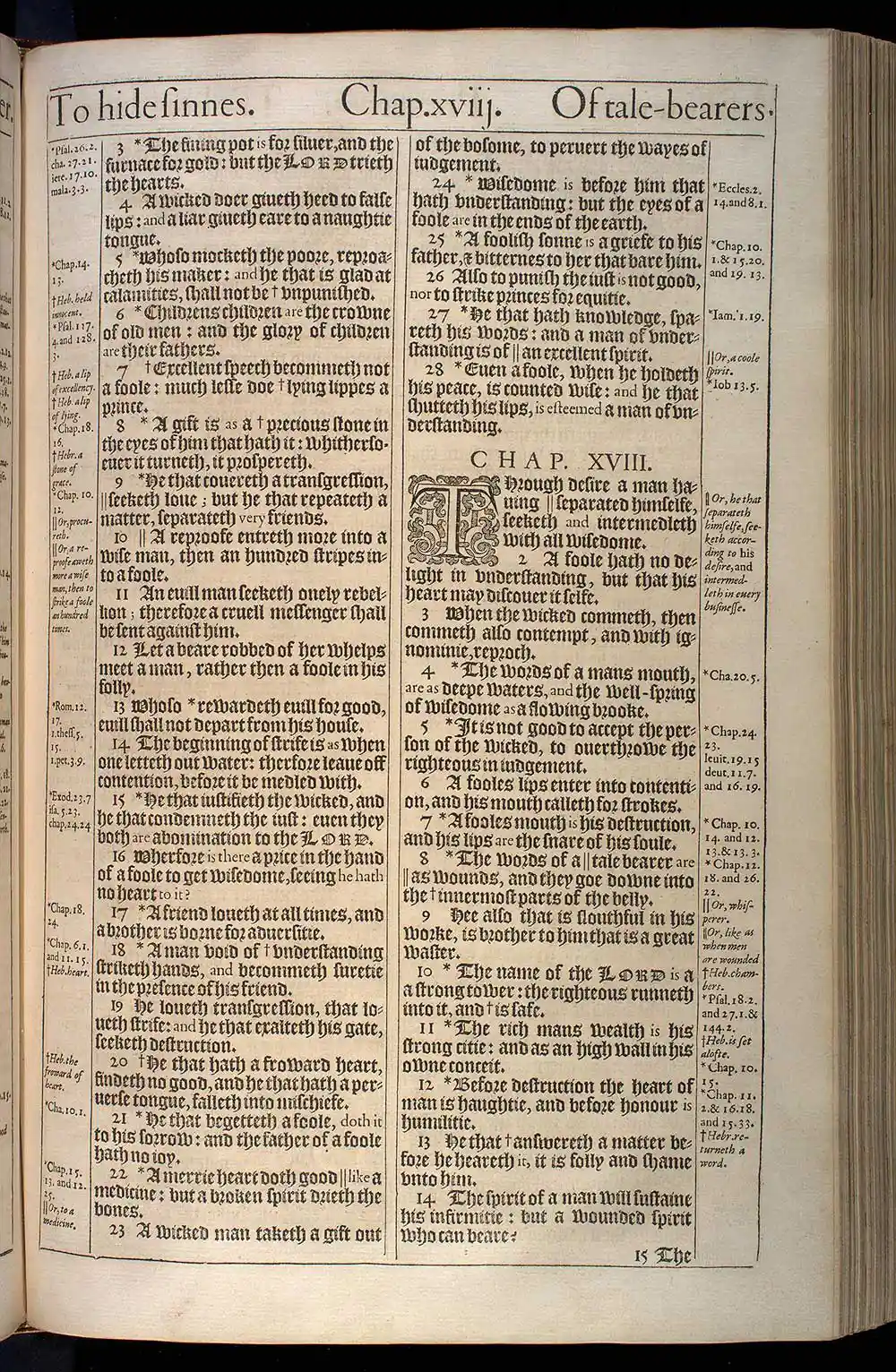 Proverbs Chapter 18 Original 1611 KJV Bible Scan