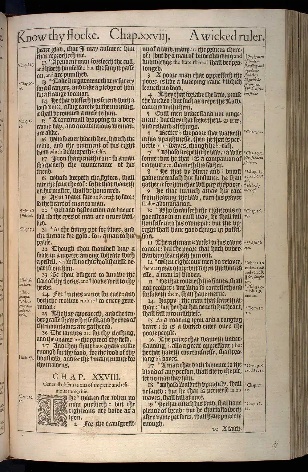Proverbs Chapter 27 Original 1611 KJV Bible Scan