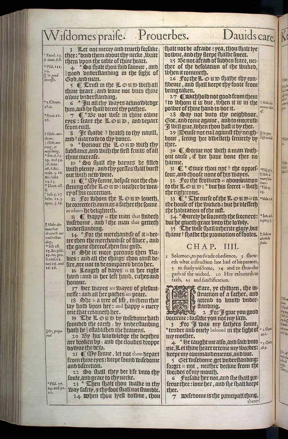 Proverbs Chapter 3 Original 1611 KJV Bible Scan