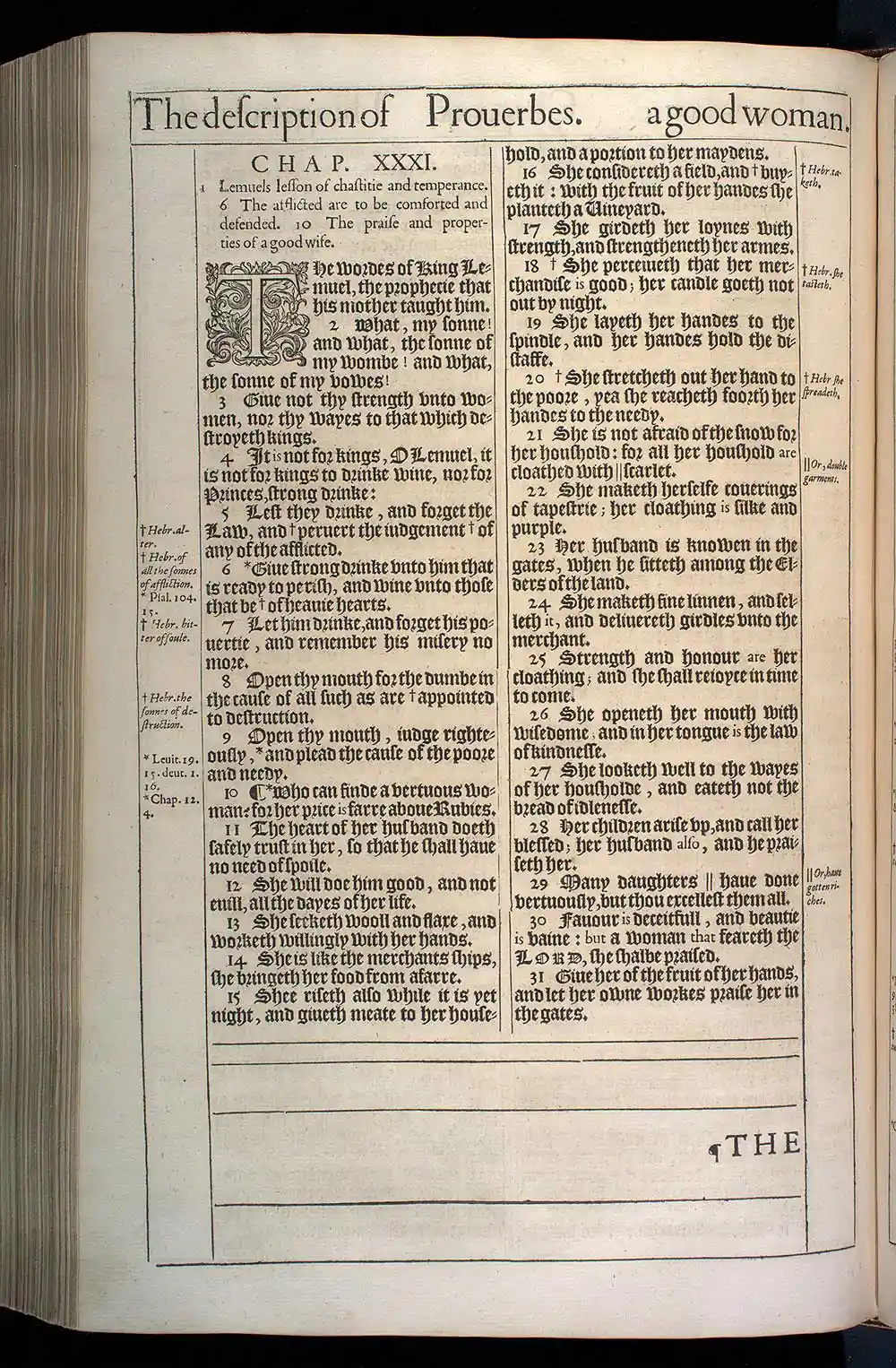Proverbs Chapter 31 Original 1611 KJV Bible Scan