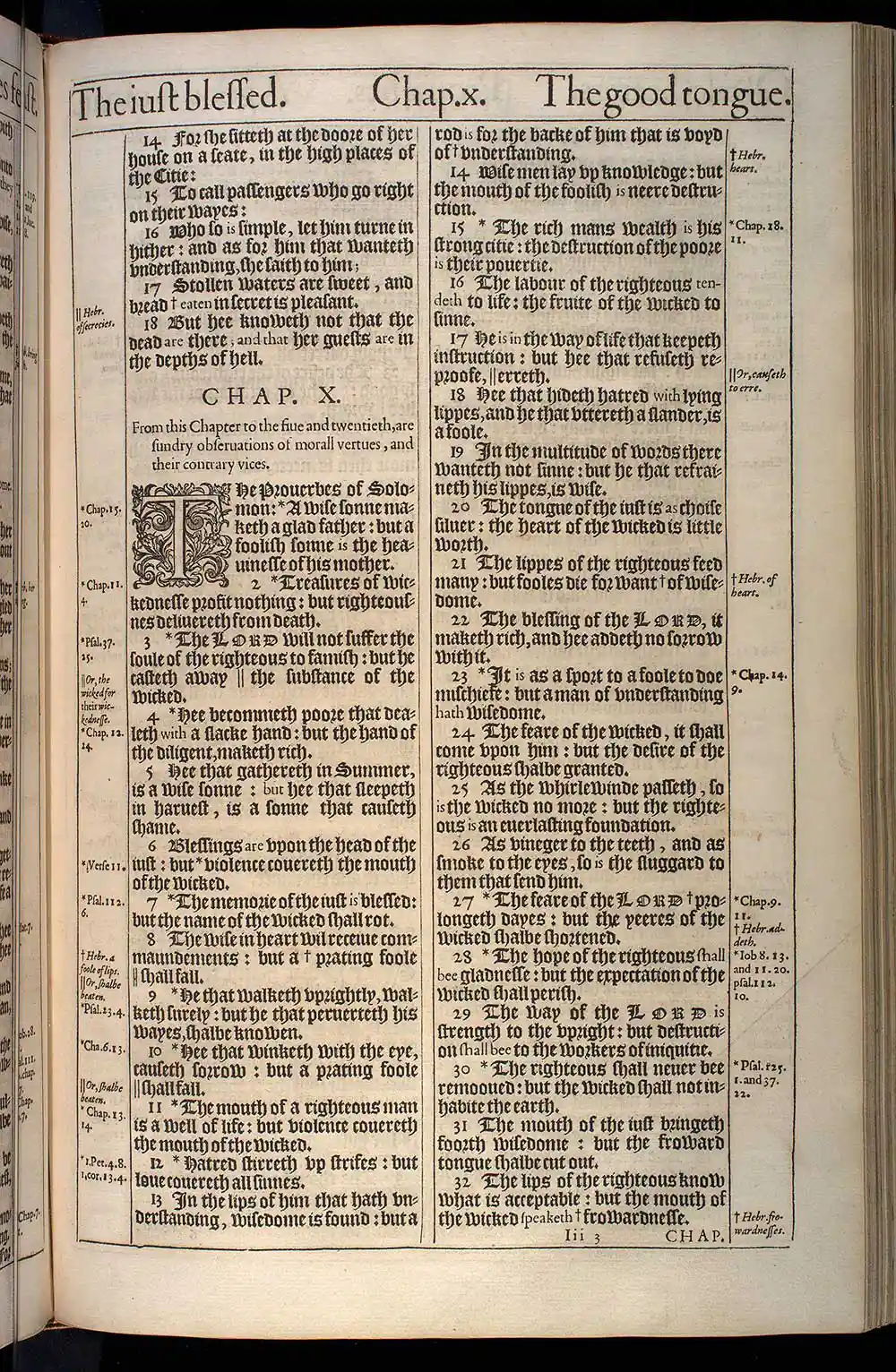 Proverbs Chapter 10 Original 1611 KJV Bible Scan