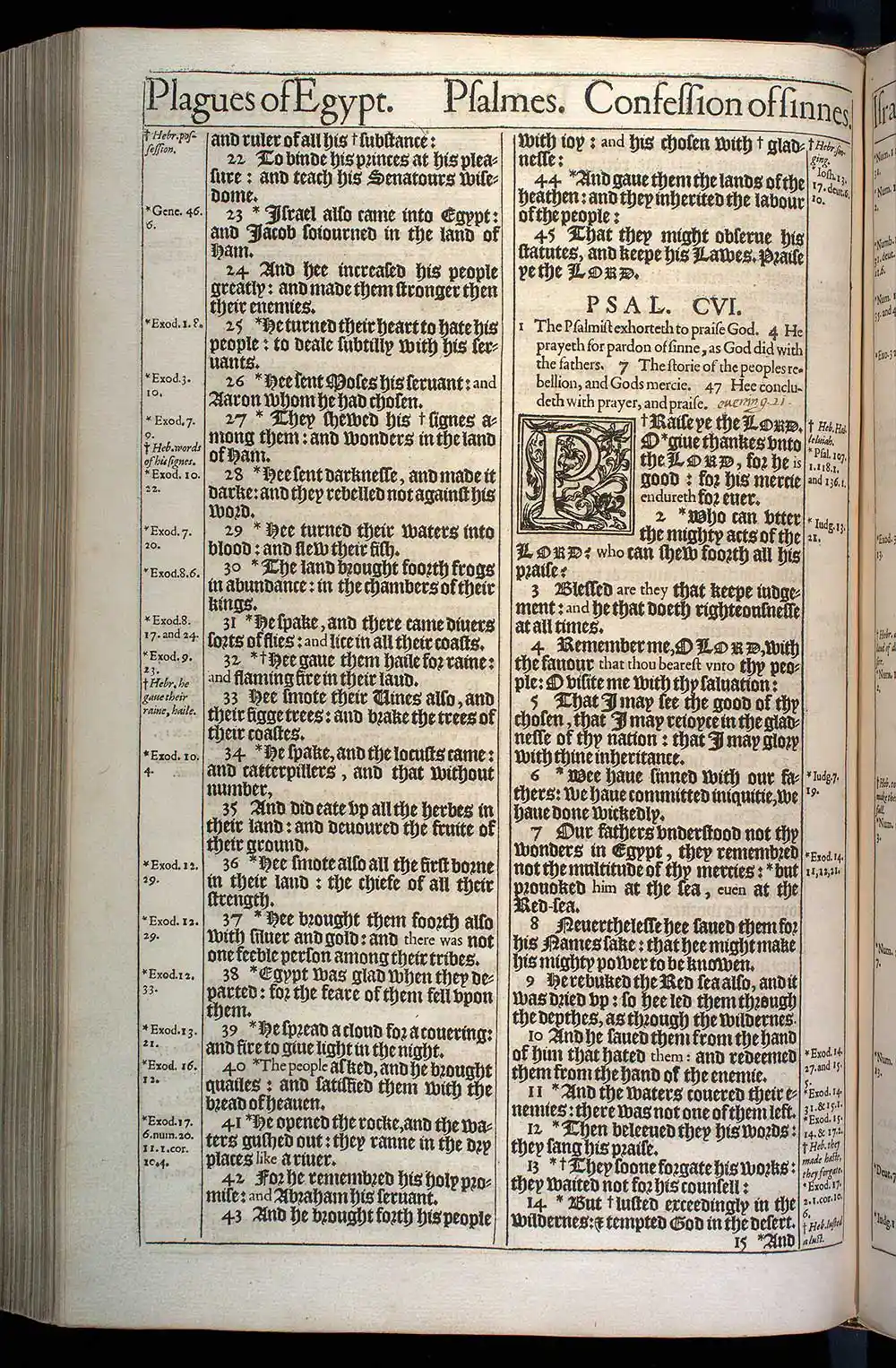 Psalms Chapter 106 Original 1611 KJV Bible Scan