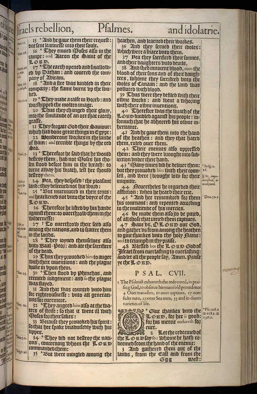 Psalms Chapter 106 Original 1611 KJV Bible Scan