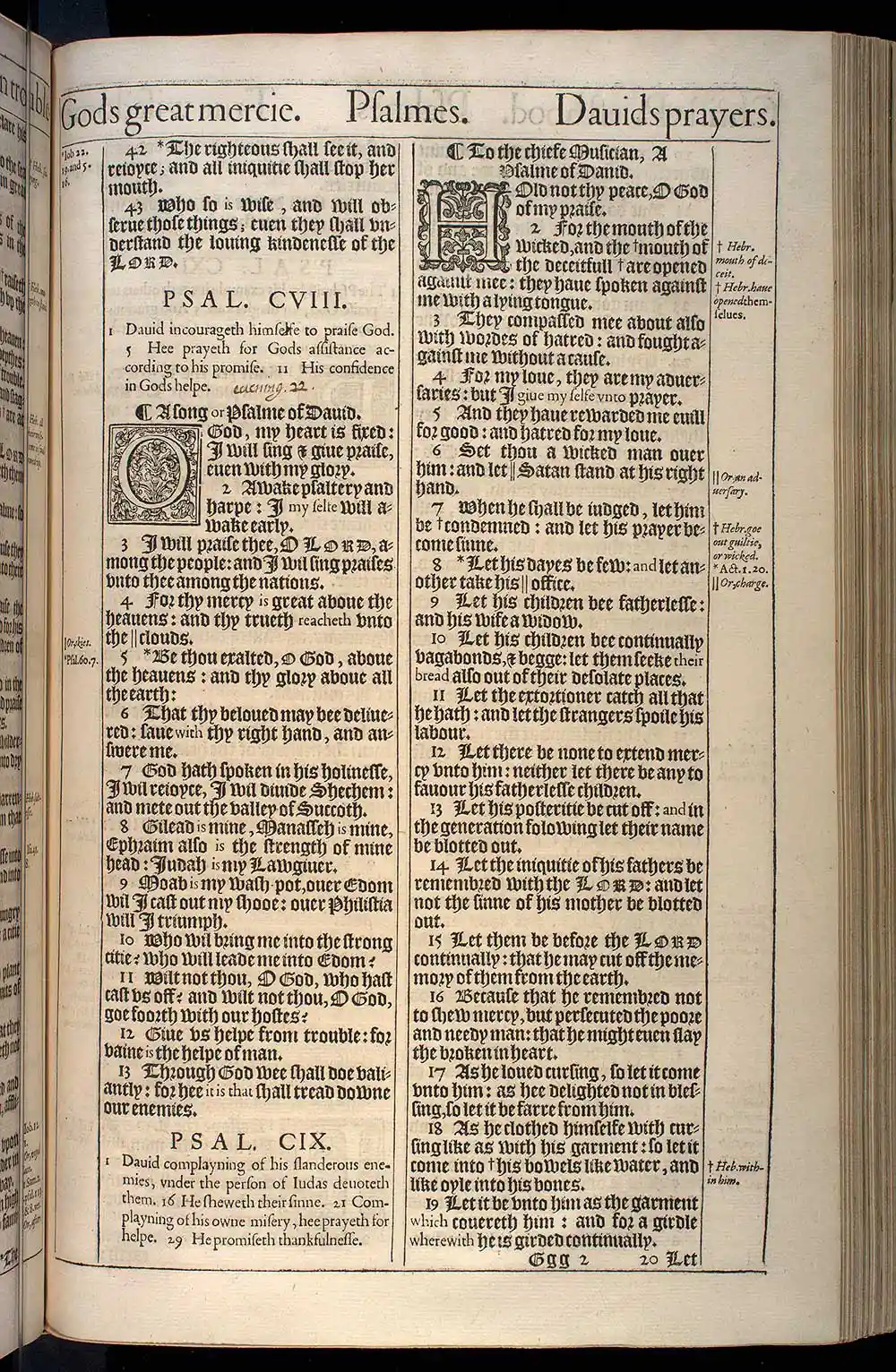 Psalms Chapter 109 Original 1611 KJV Bible Scan