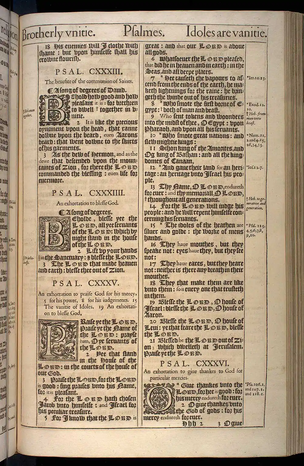Psalms Chapter 136 Original 1611 KJV Bible Scan