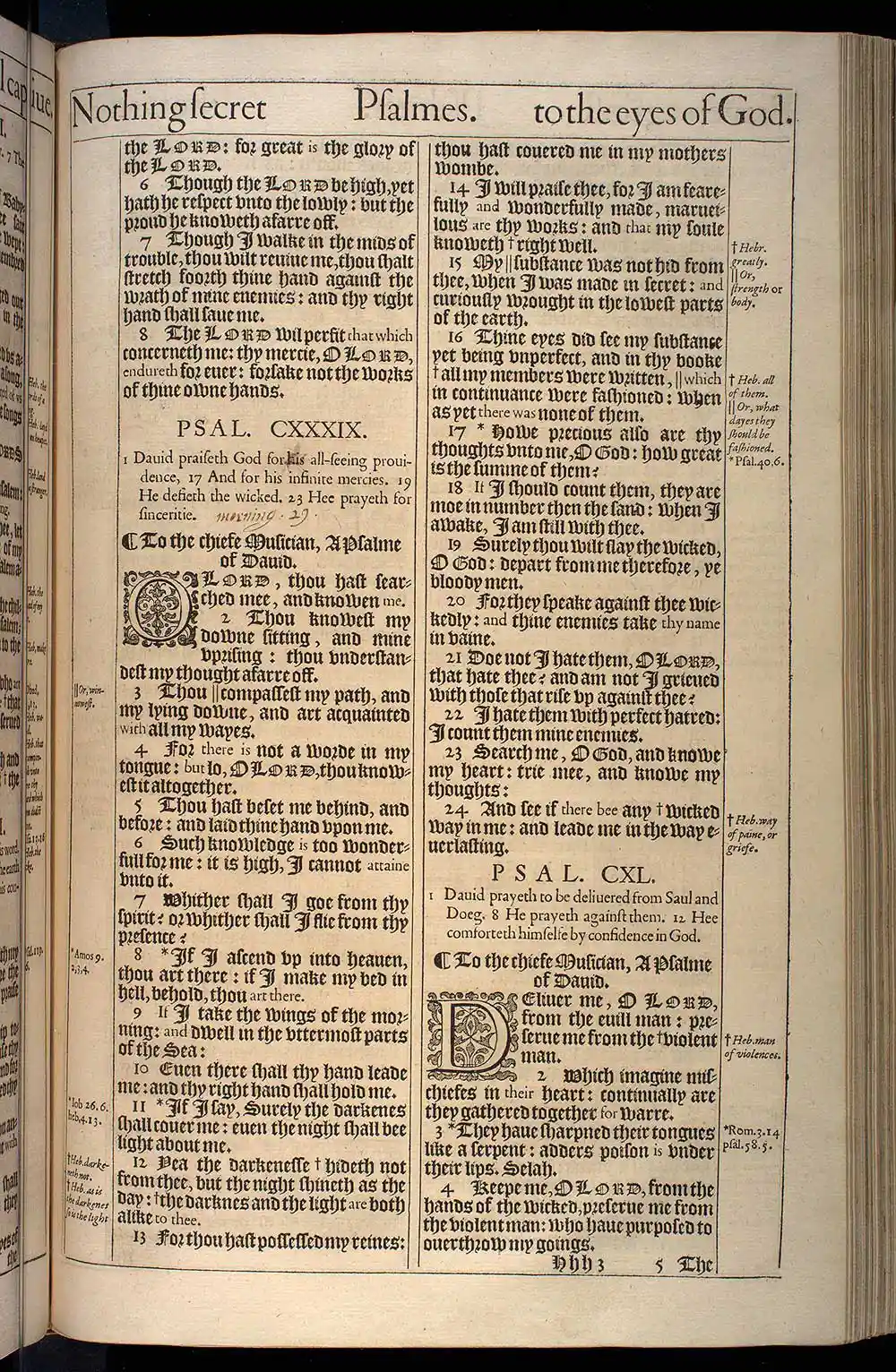 Psalms Chapter 138 Original 1611 KJV Bible Scan