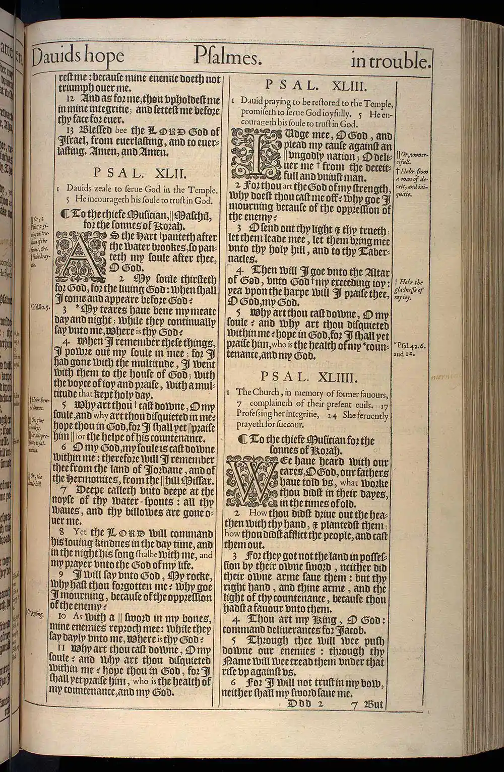 Psalms Chapter 42 Original 1611 KJV Bible Scan